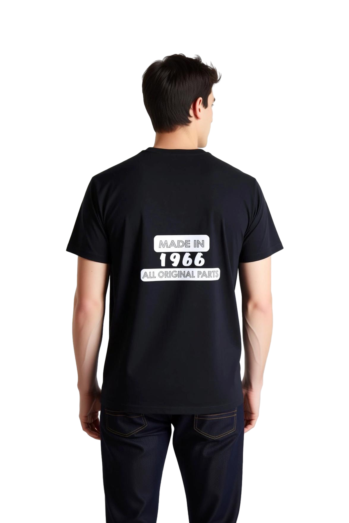 1966 Yapımı Orijinal Parçalar Baskılı Erkek Tişört