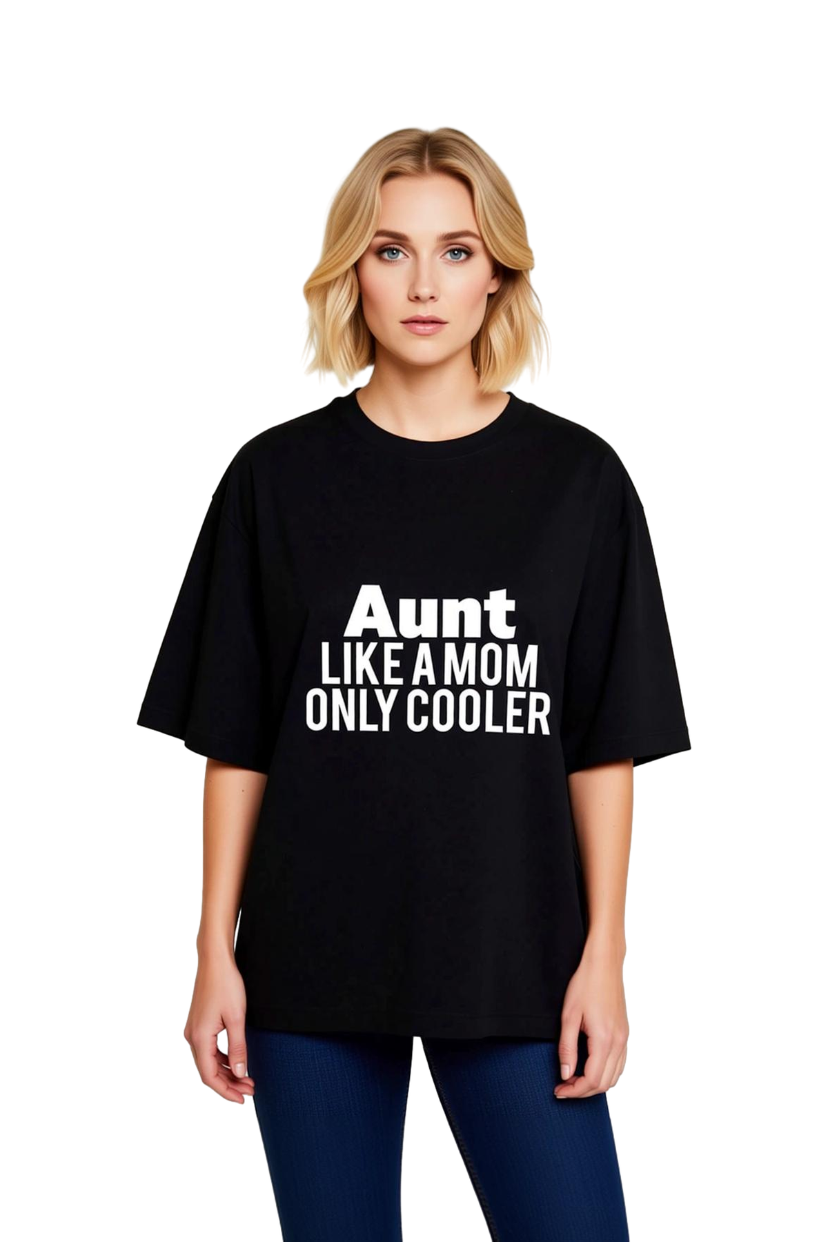 Kadın Oversize Tişört %100 Pamuk Crew Neck Kısa Kol Baskılı Mizah Yazı Detaylı Rahat Kesim Günlük
