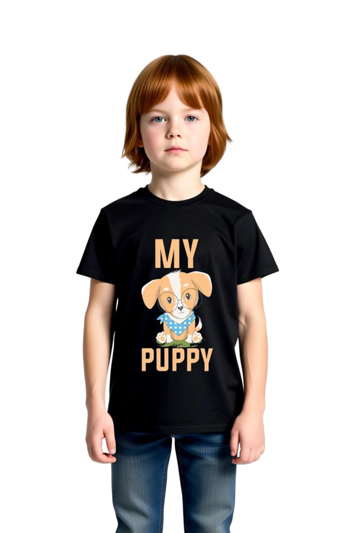 Benim Köpeğim Sevgi Motifi Baskılı Çocuk Tişört
