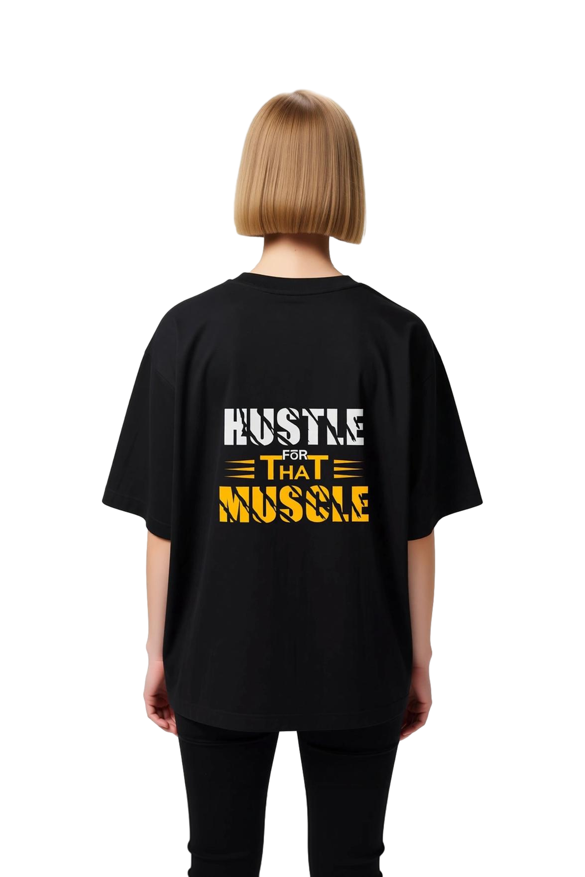 Kadın Oversize Spor Motivasyon Baskılı Kısa Kollu Tişört Dinamik Yazı Tasarımı Günlük Rahat Modern