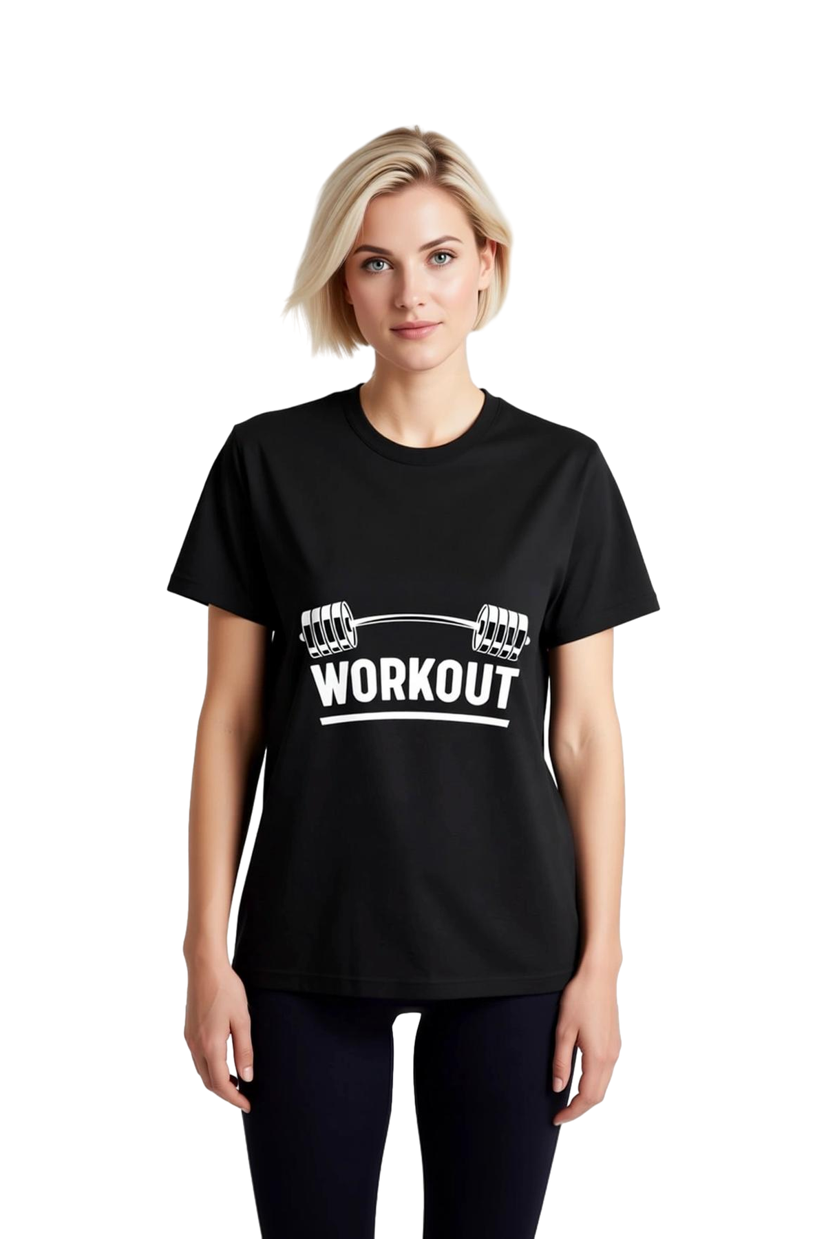 Kadın Fitness Motivasyon Baskılı Kısa Kollu Tişört Spor Enerjisi Yazı Desen Günlük Rahat Modern