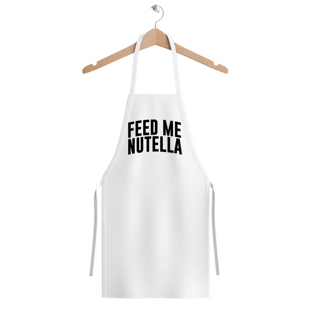 Unisex Mutfak Önlüğü Nutella Baskılı DTF Dijital Baskı Tekniği Rahat Kesim Günlük Kullanım Modern