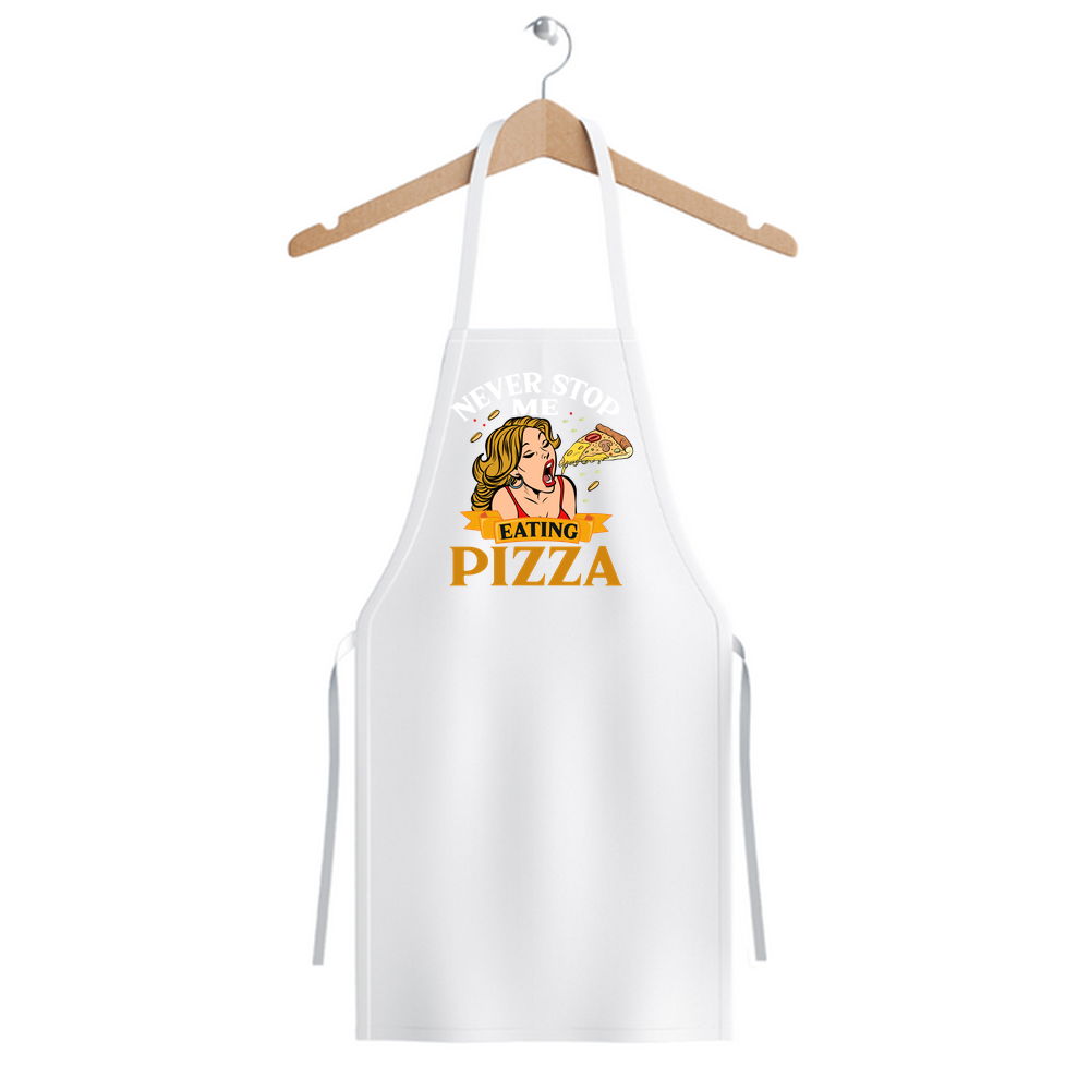 Kadın Unisex Mutfak Aşçı Önlüğü Pizza Temalı Vintage Baskı Rahat Kesim Günlük Modern Şık Konforlu