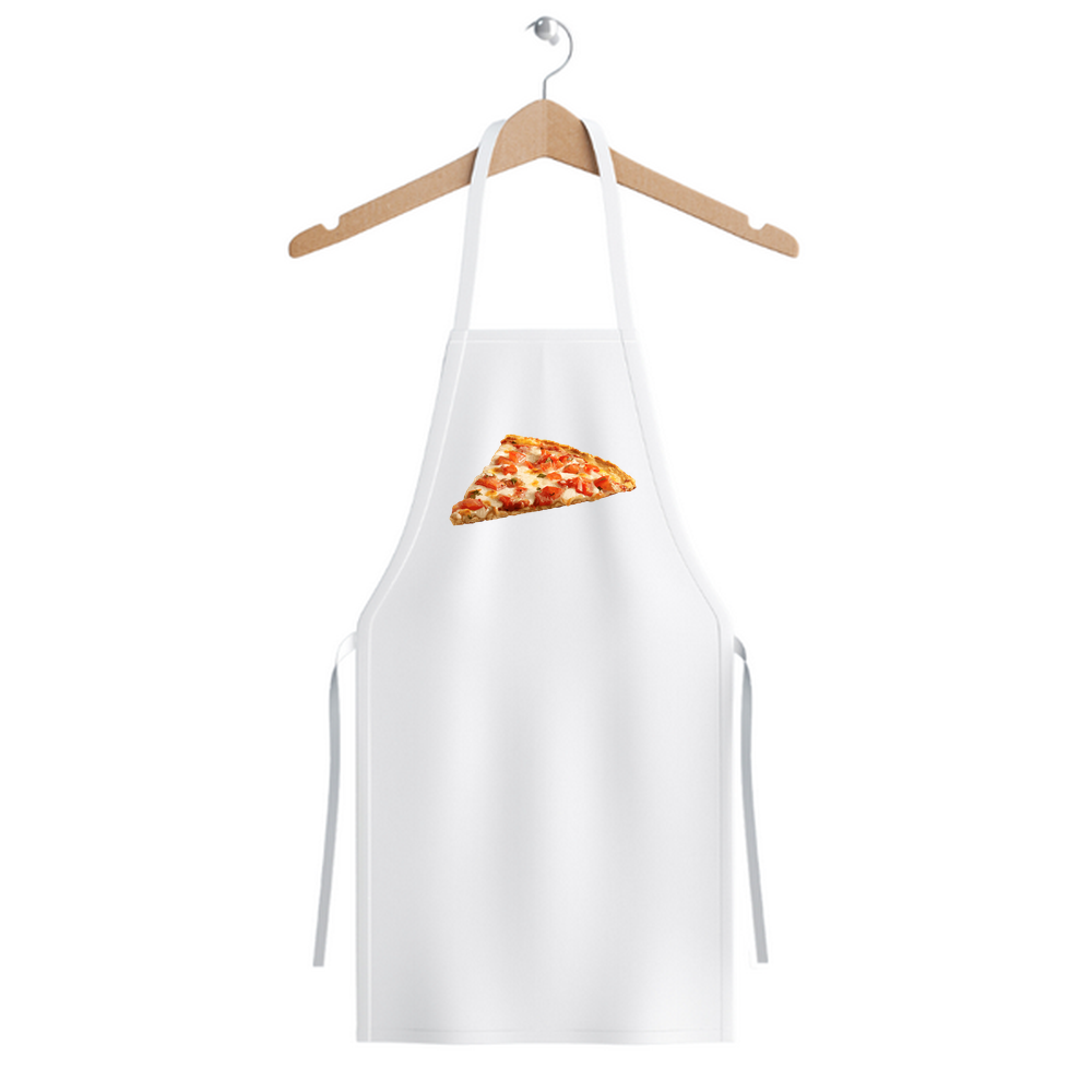 Erkek Unisex Mutfak Aşçı Önlüğü Pizza Dilimi Baskılı DTF Tekniği Rahat Kesim Günlük Modern Şık Zarif