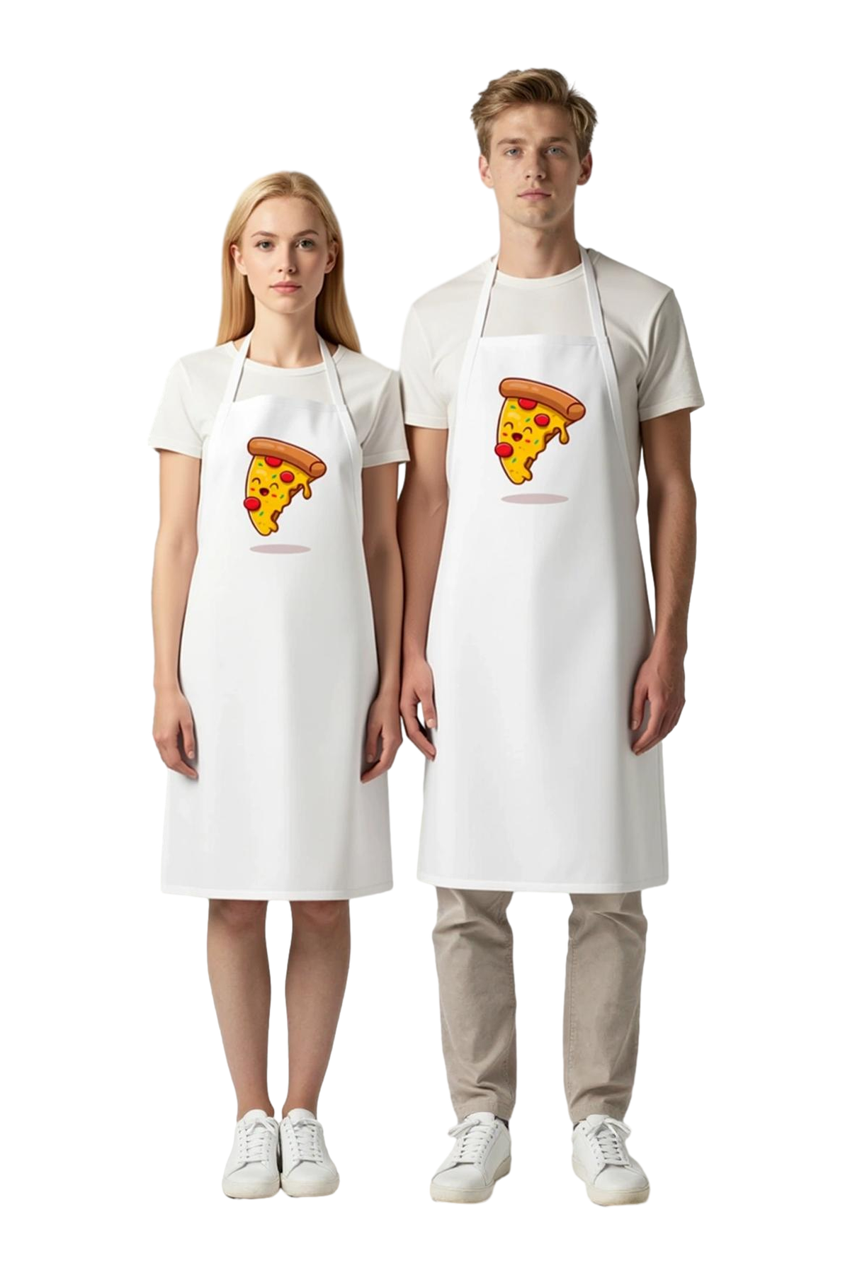 Unisex Mutfak Aşçı Önlüğü Pizza Baskılı Çocuk Dostu Rahat Kesim Günlük Kullanım Modern Şık Konforlu