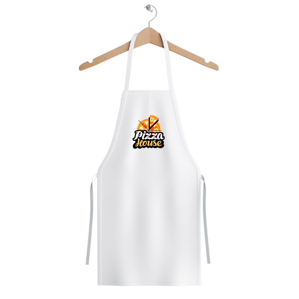 Unisex Mutfak Önlüğü Pizza House Retro Baskı Nostaljik Tasarım Rahat Kesim Günlük Aşçı Modern Şık