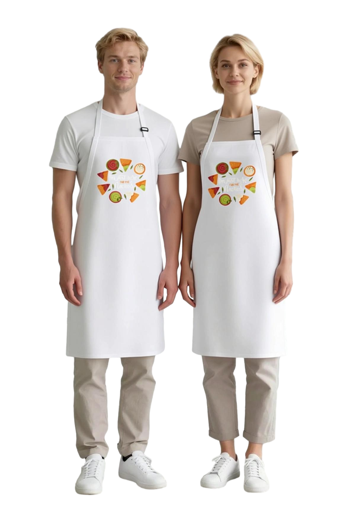 Unisex Mutfak Aşçı Önlüğü Nachos Taco Baskılı Grafik Desen Rahat Kesim Günlük Kullanım Modern Şık