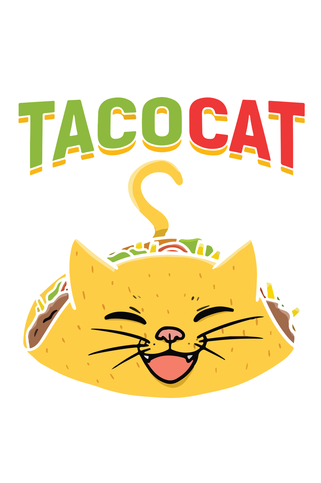 Kadın Unisex Mutfak Aşçı Önlüğü Taco Kedi Baskılı Komik Desenli Rahat Günlük Kullanım Modern Şık