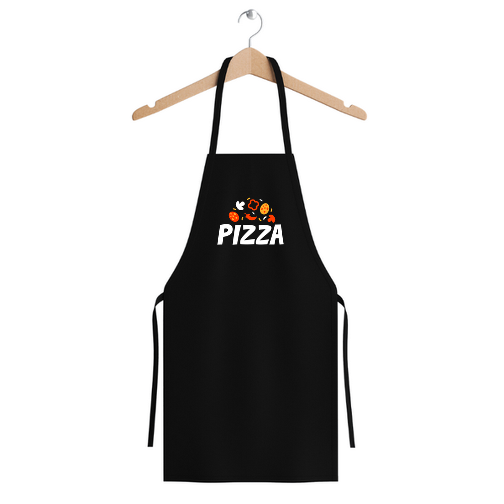 Unisex Mutfak Önlüğü Pizza Baskılı Grafik Desen Aşçı Rahat Kesim Günlük Kullanım Modern Şık Konforlu