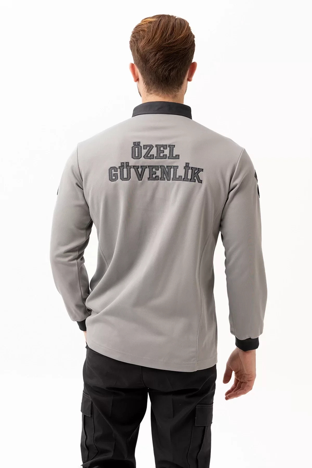 Uzun Kollu Polo Tişört İş Güvenliği Armalı Görünüm Konfor