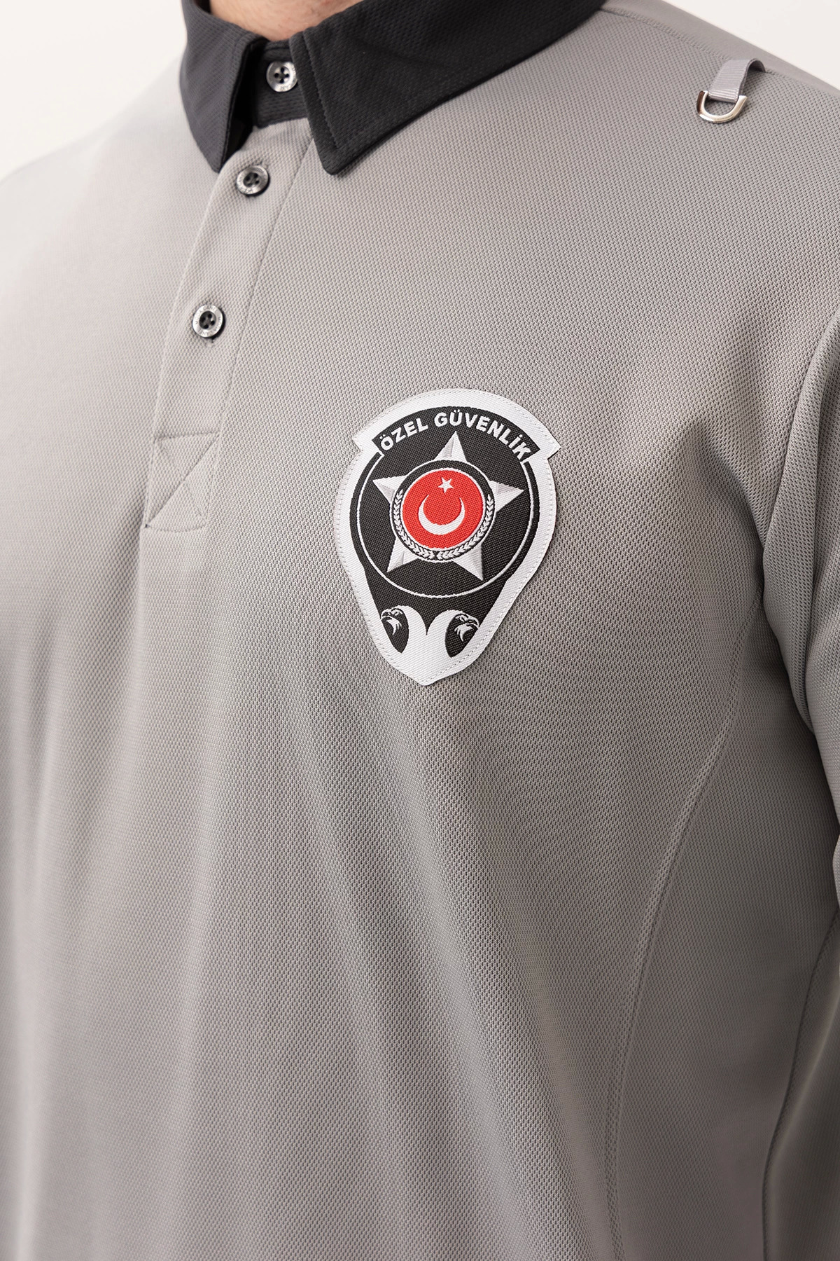 Uzun Kollu Polo Tişört İş Güvenliği Armalı Görünüm Konfor