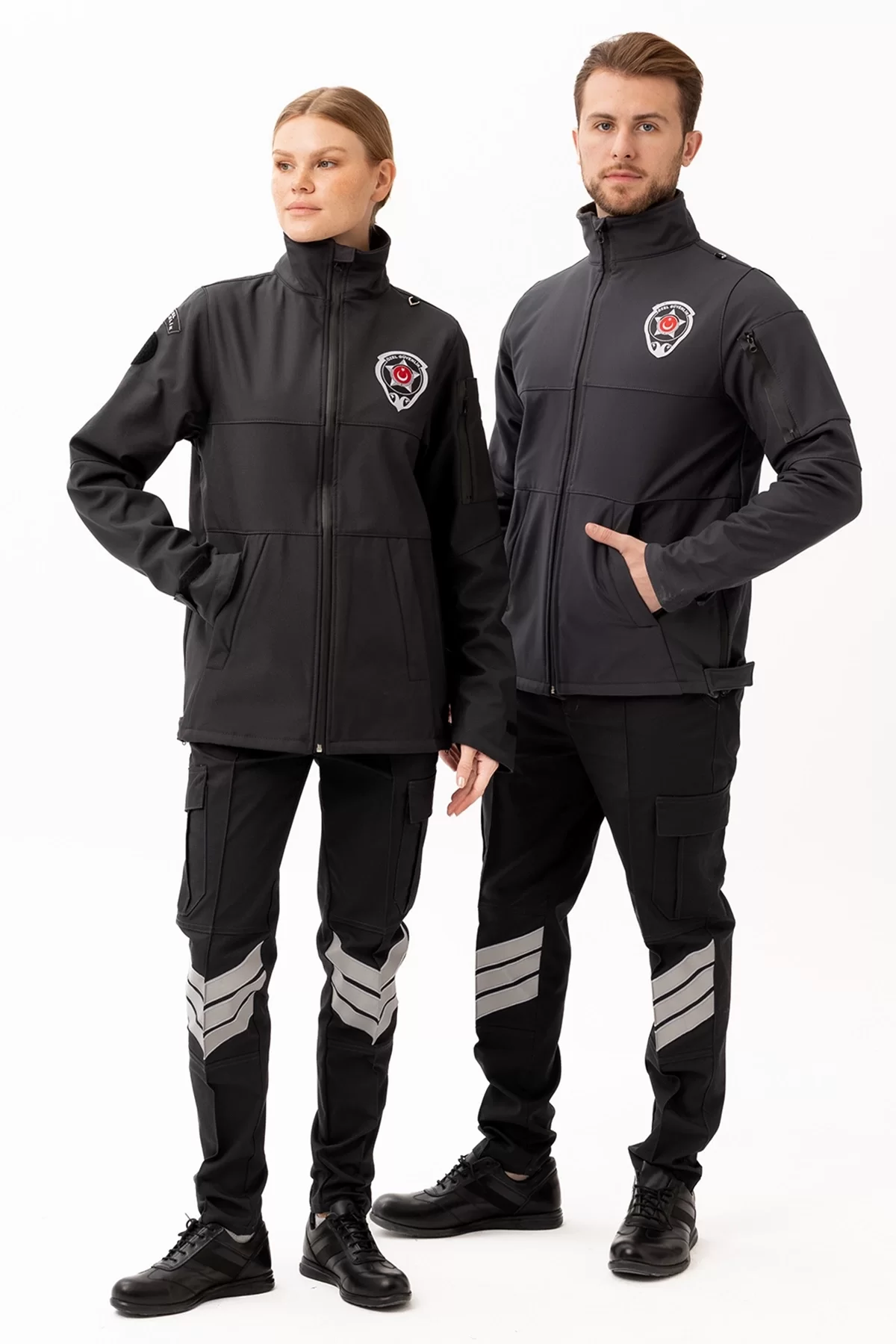 Kışlık İş Güvenliği Softshell Mont Kıyafetleri Rüzgar Geçirmez Nefes Alabilen Montu