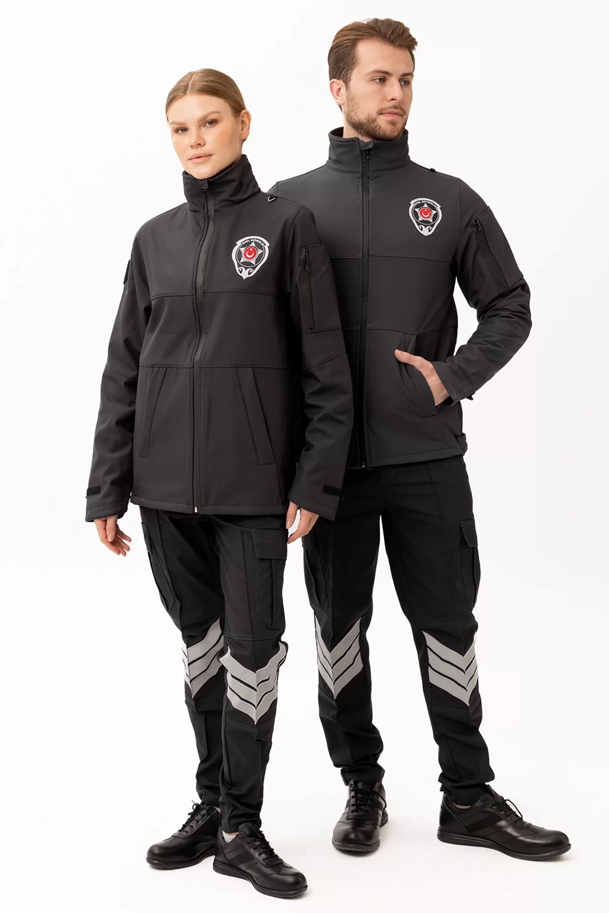 Kışlık İş Güvenliği Softshell Mont Kıyafetleri Rüzgar Geçirmez Nefes Alabilen Montu