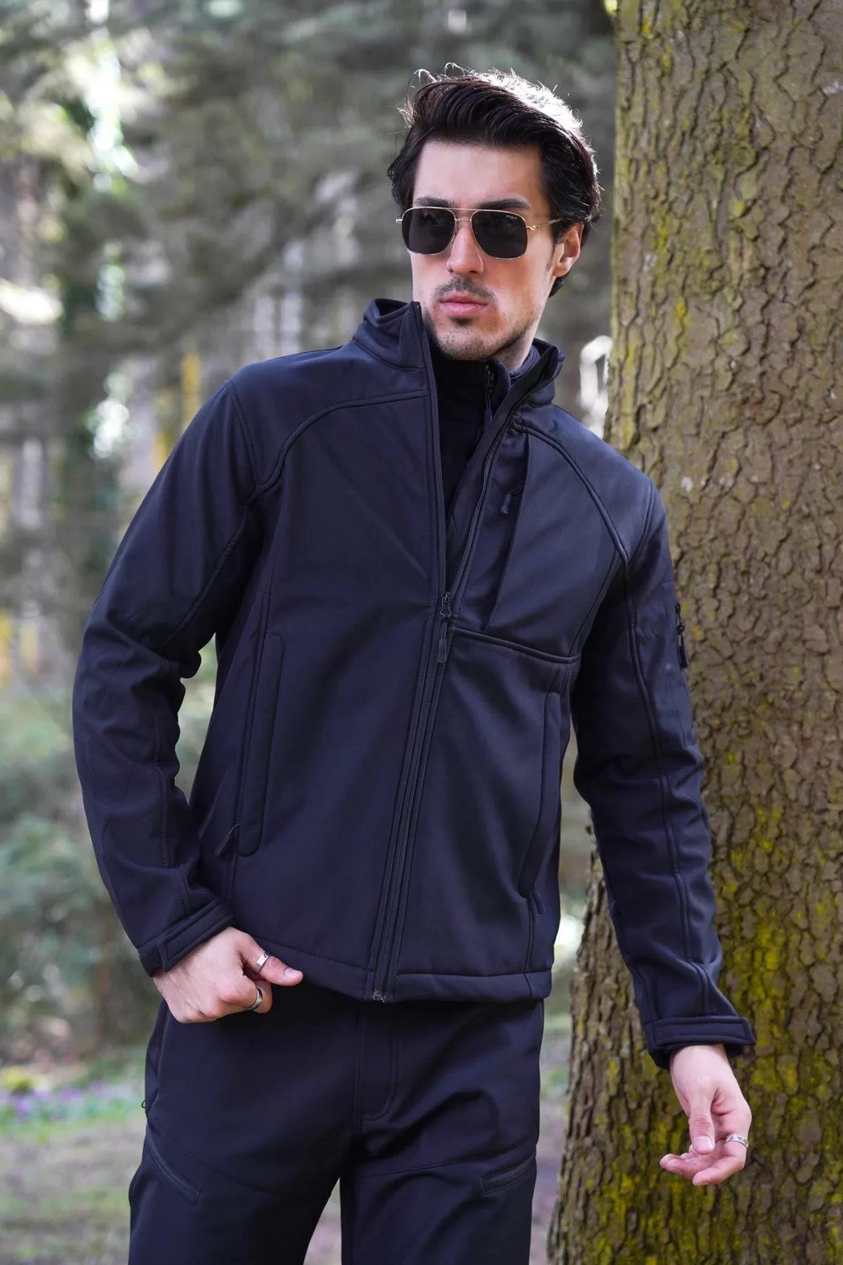Softshell Erkek Mont Rüzgar Geçirmez Fy81 Fiyort Logan Korumalı Ceket