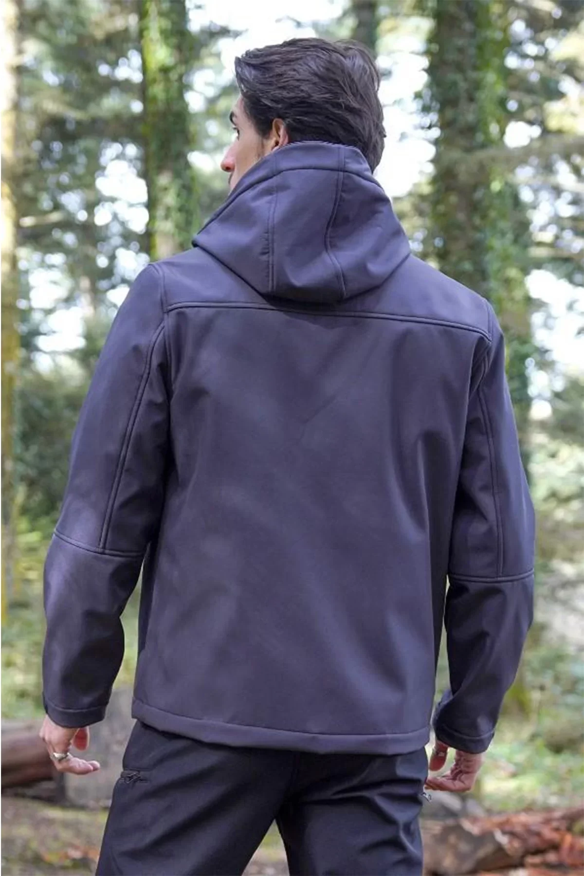 Softshell Erkek Mont Su Geçirmez Kapüşonlu Outdoor 350 Flam2 Fiyort Rüzgar Günlük