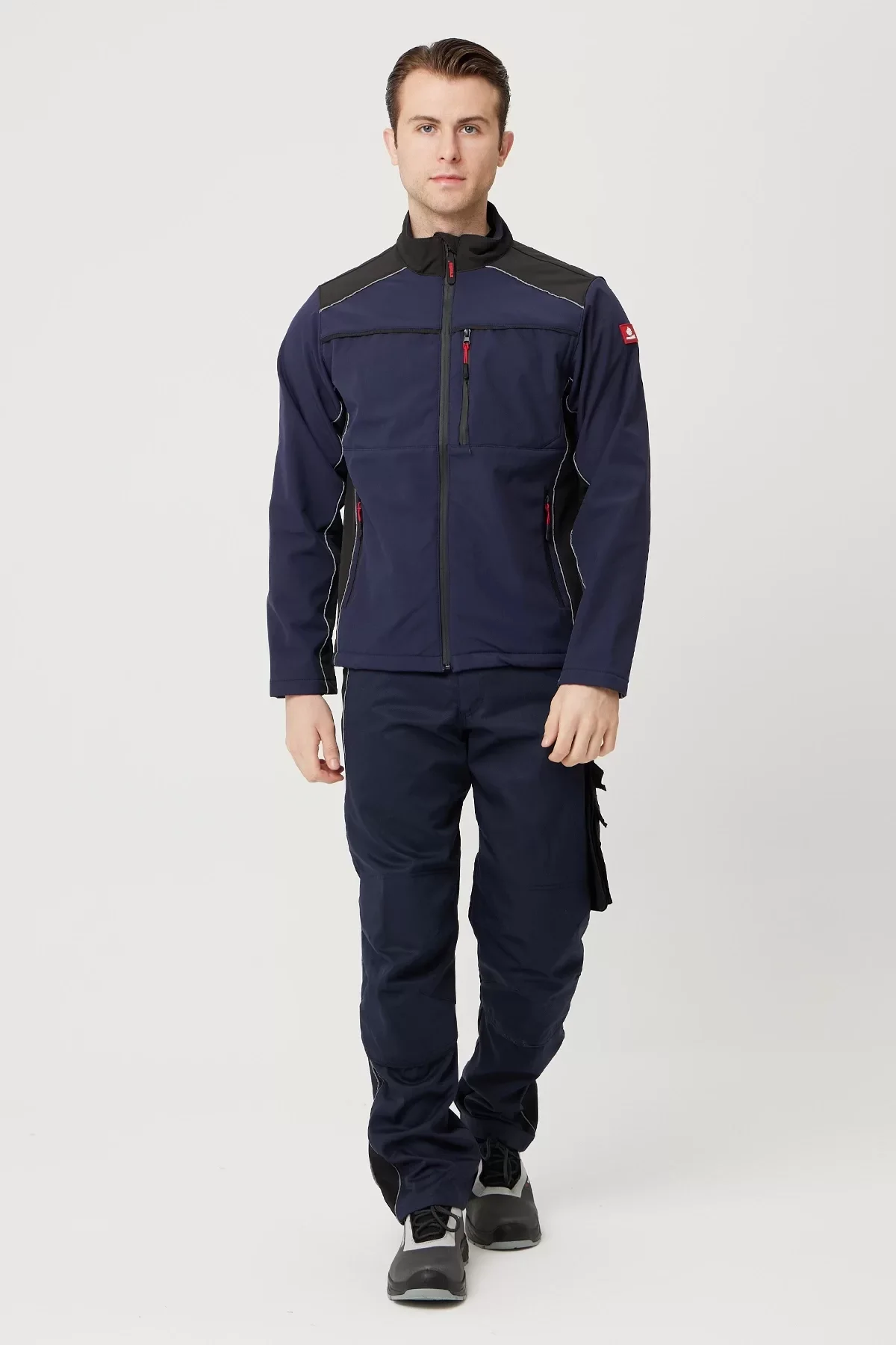 Kışlık İş Güvenliği Softshell Mont Allium Suya Rüzgar Kesici Termal İç Astarlı