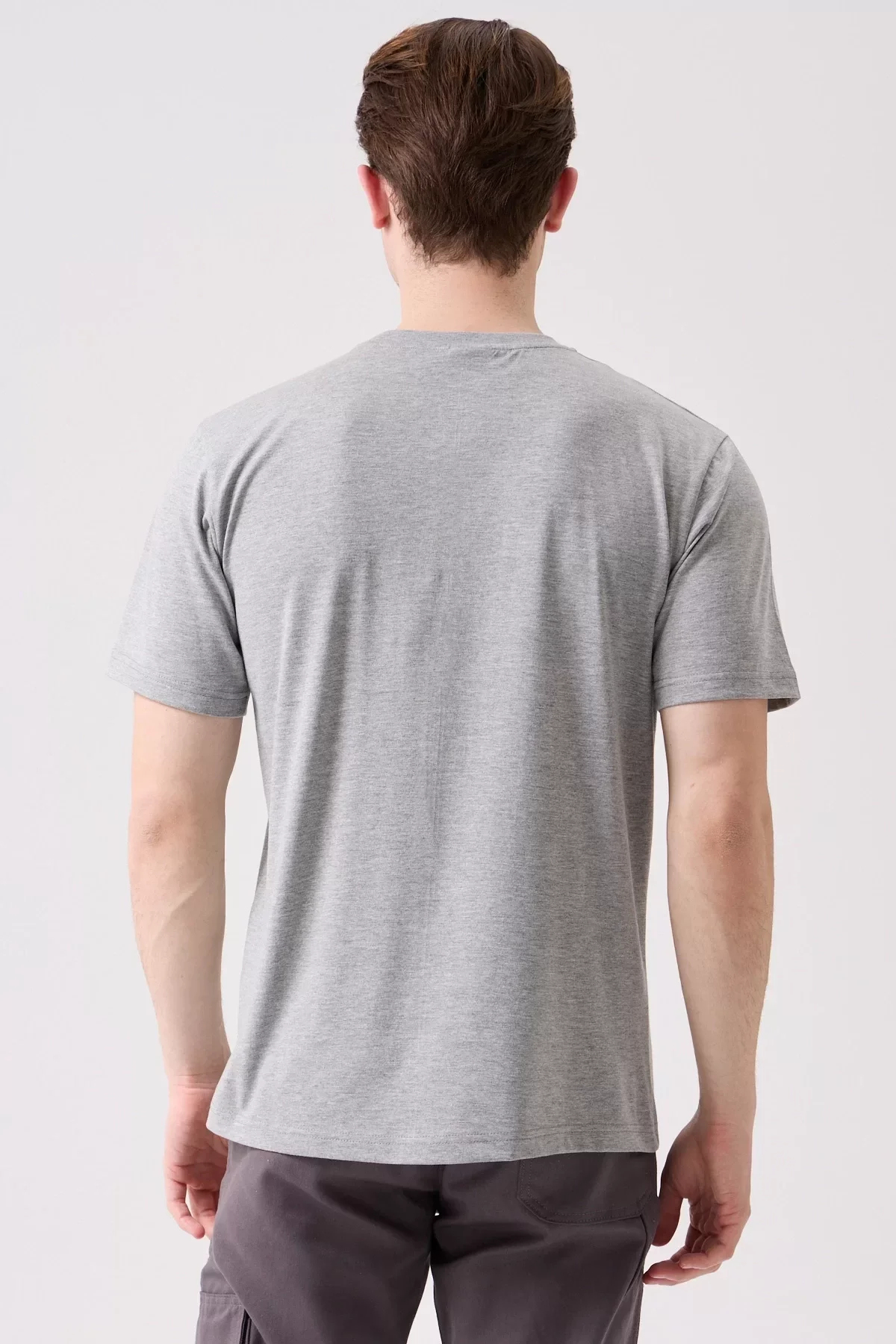 Erkek Pamuklu Tişört Yazlık Nefes Alabilir Herba Basic shirt Rahat Kesim