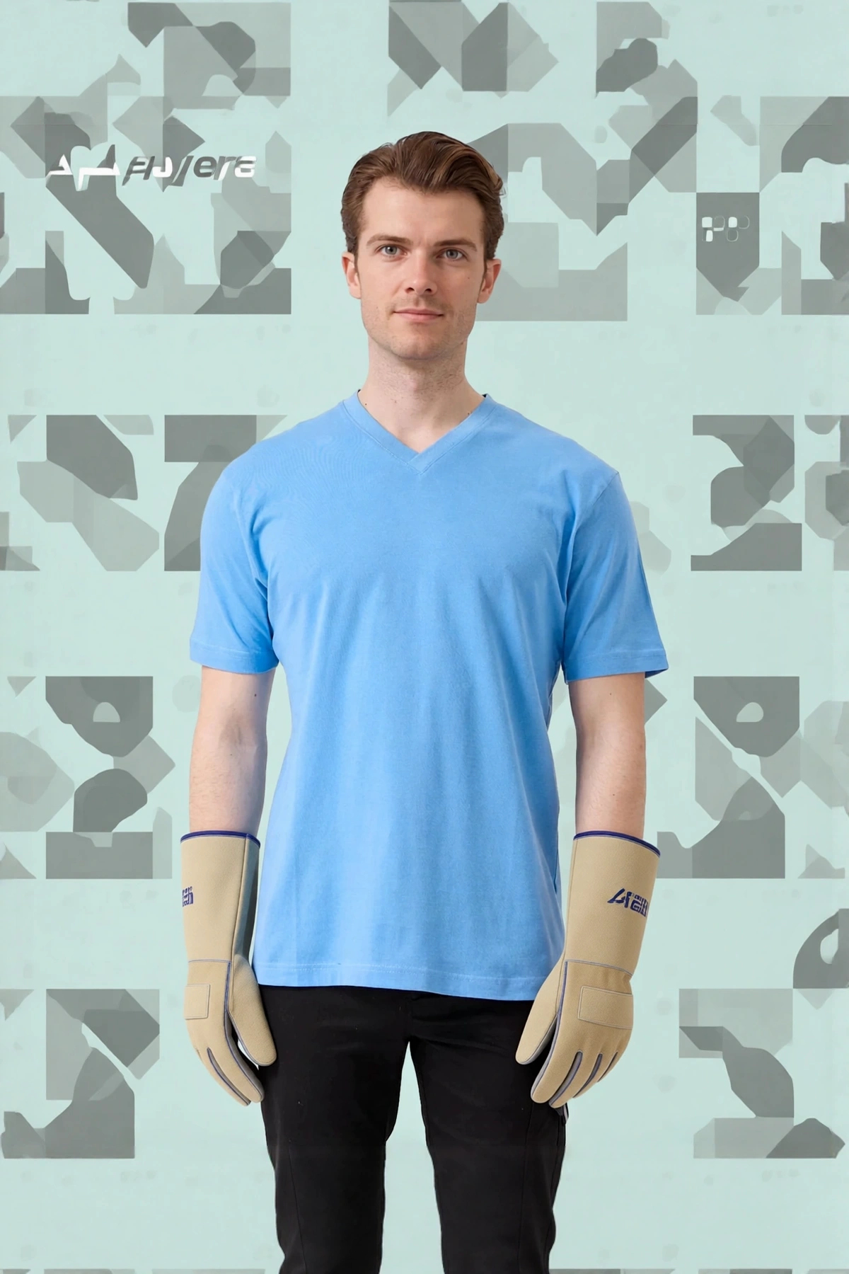 V Yaka 100 Pamuk Penye Tshirt Is Gvenligi Galanthus shirt Nefes Alabilir Rahat Şık Tasarım
