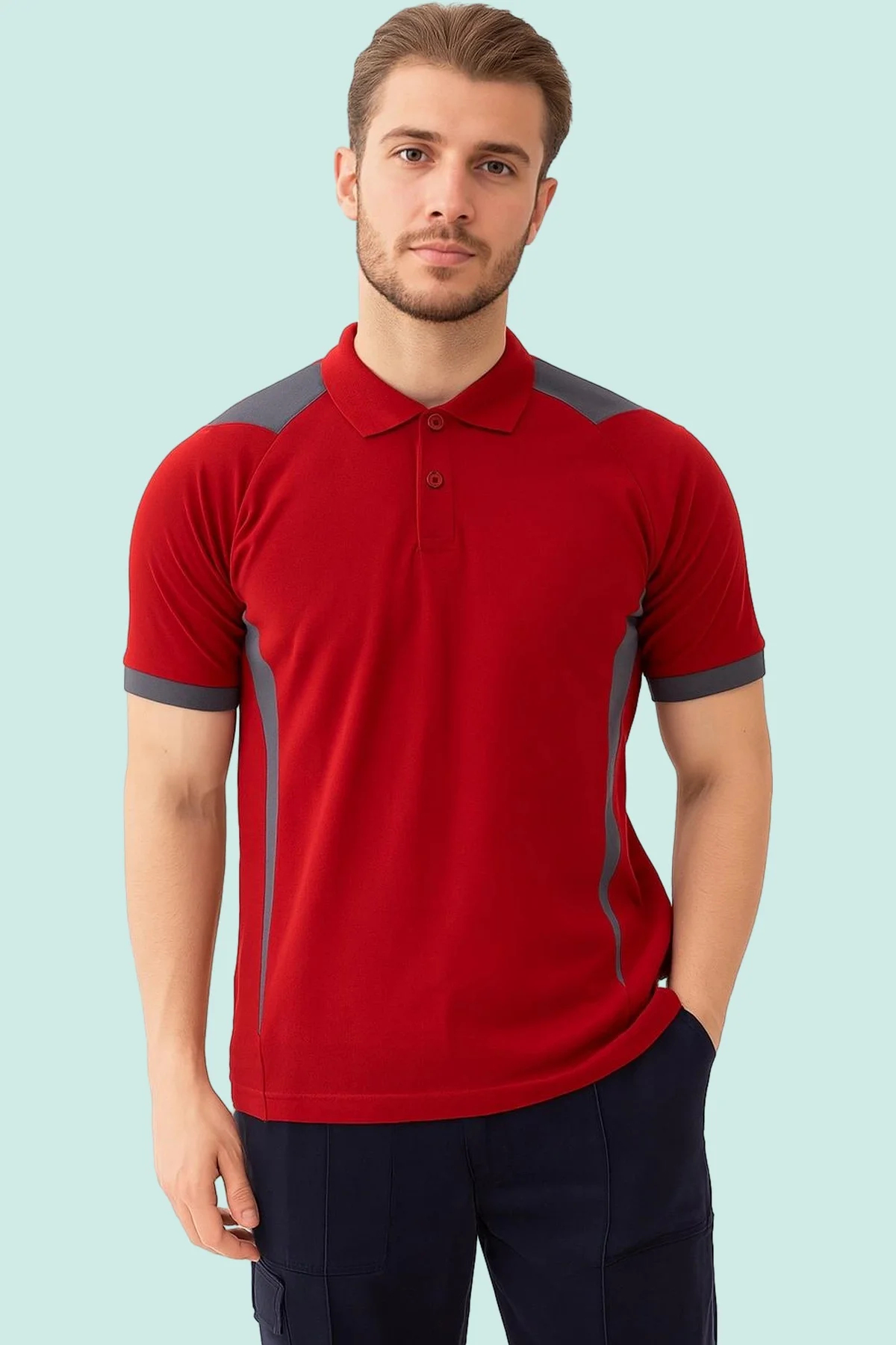 Polo Yaka Tişört İş Güvenliği Nefes Alabilir Flora shirt Şık Rahat Günlük Kullanımı İçin
