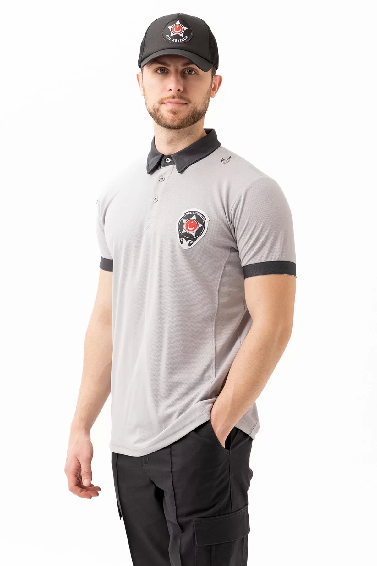 Unisex Polo Yaka Güvenlik Tişörtü İş Güvenliği Münih shirt Görevlisi Tişört Personel Üniforma