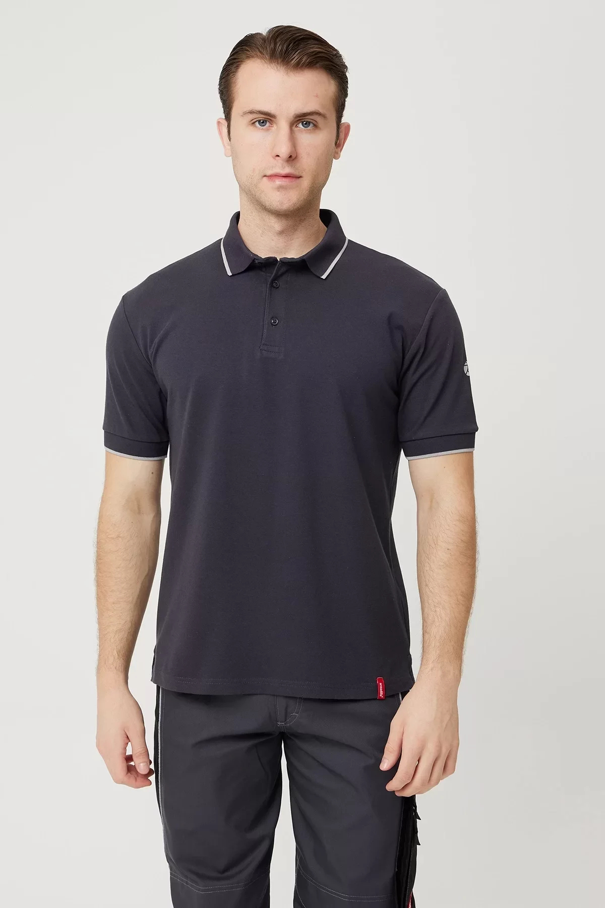 Erkek Polo Yaka Tshirt Koyu Pamuklu Nefes Alabilir Klasik Nepeta shirt Kesim Günlük İş Kullanımı