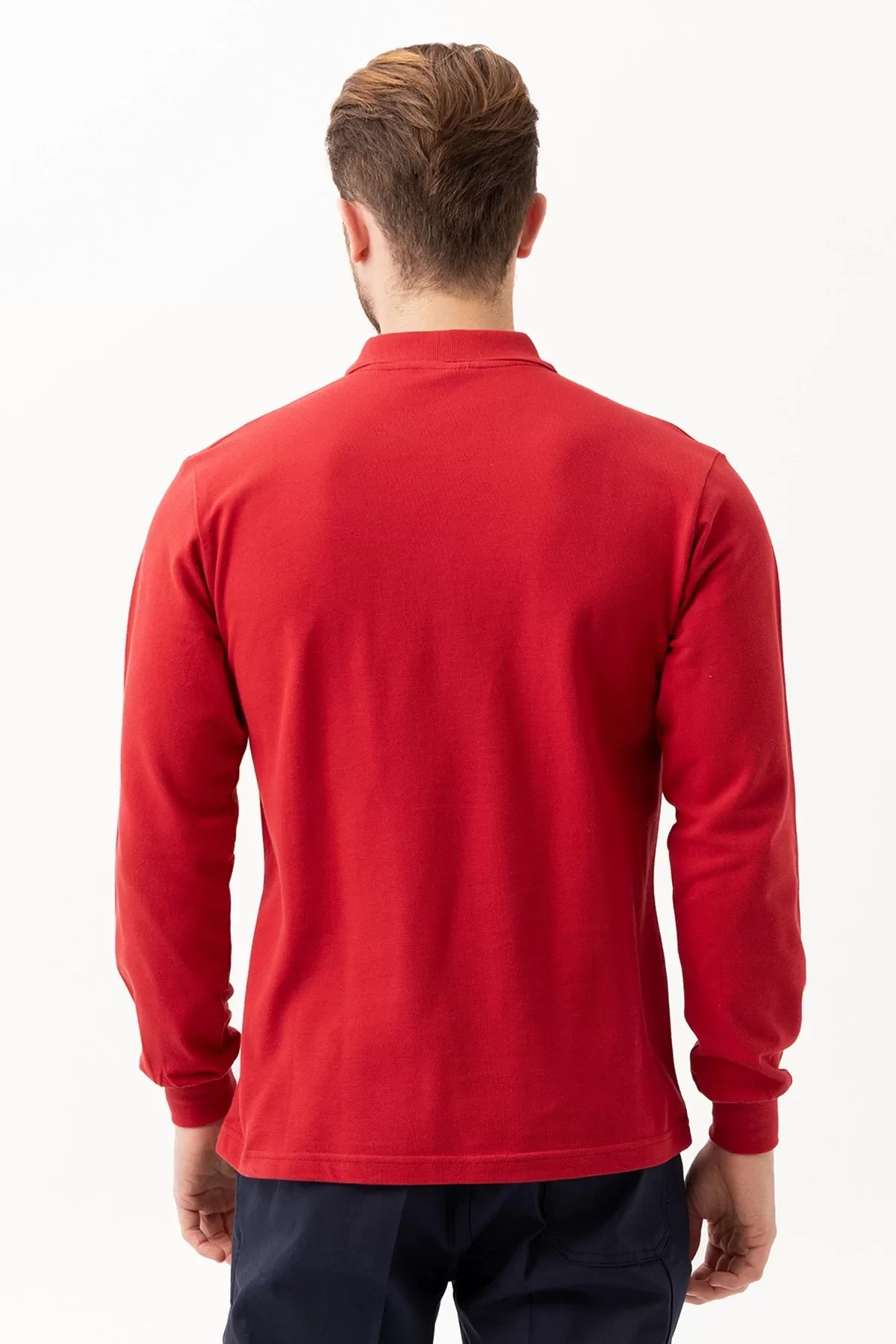 Polo Yaka Uzun Kollu Tshirt 100 Pamuk Padus shirt Şık Konforlu İş