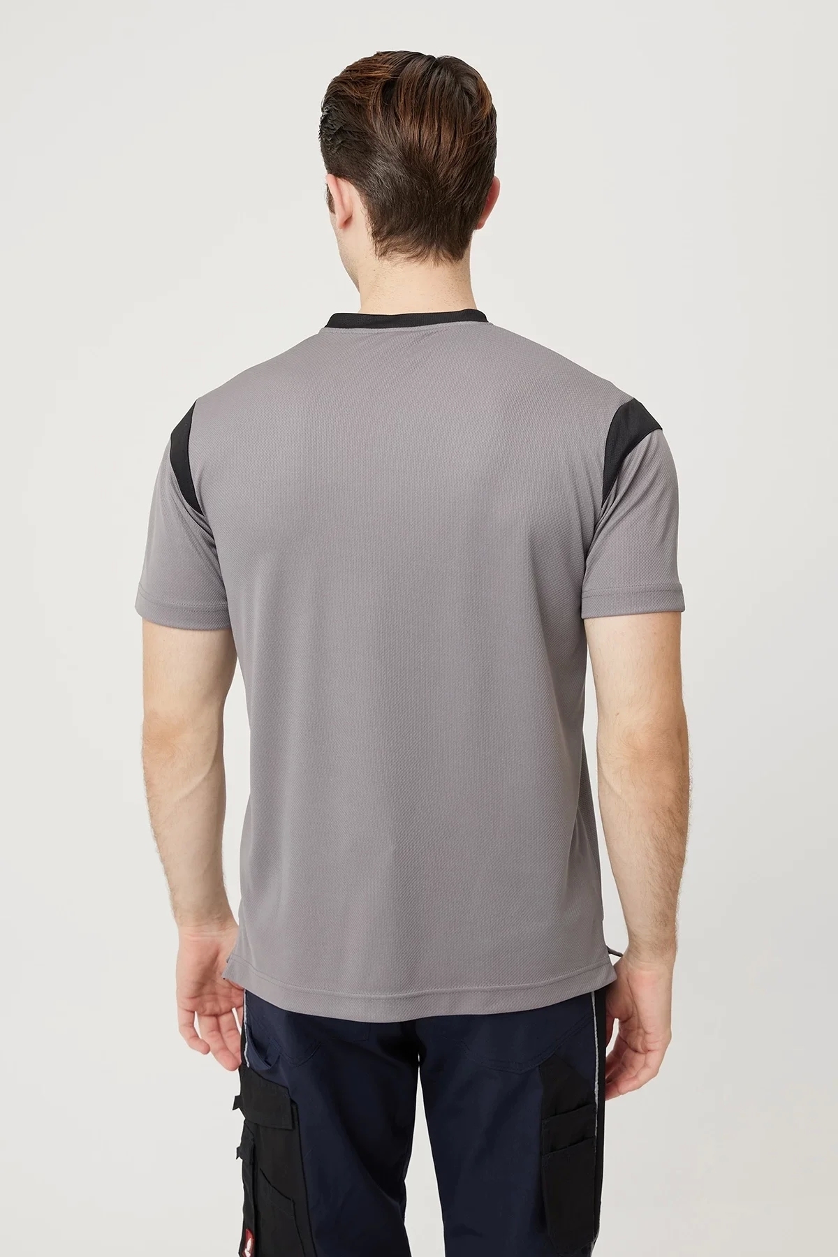 Erkek V Yaka Nefes Alan TShirt Allium Tişört Alabilir Esnek Şık İş Günlük İçin